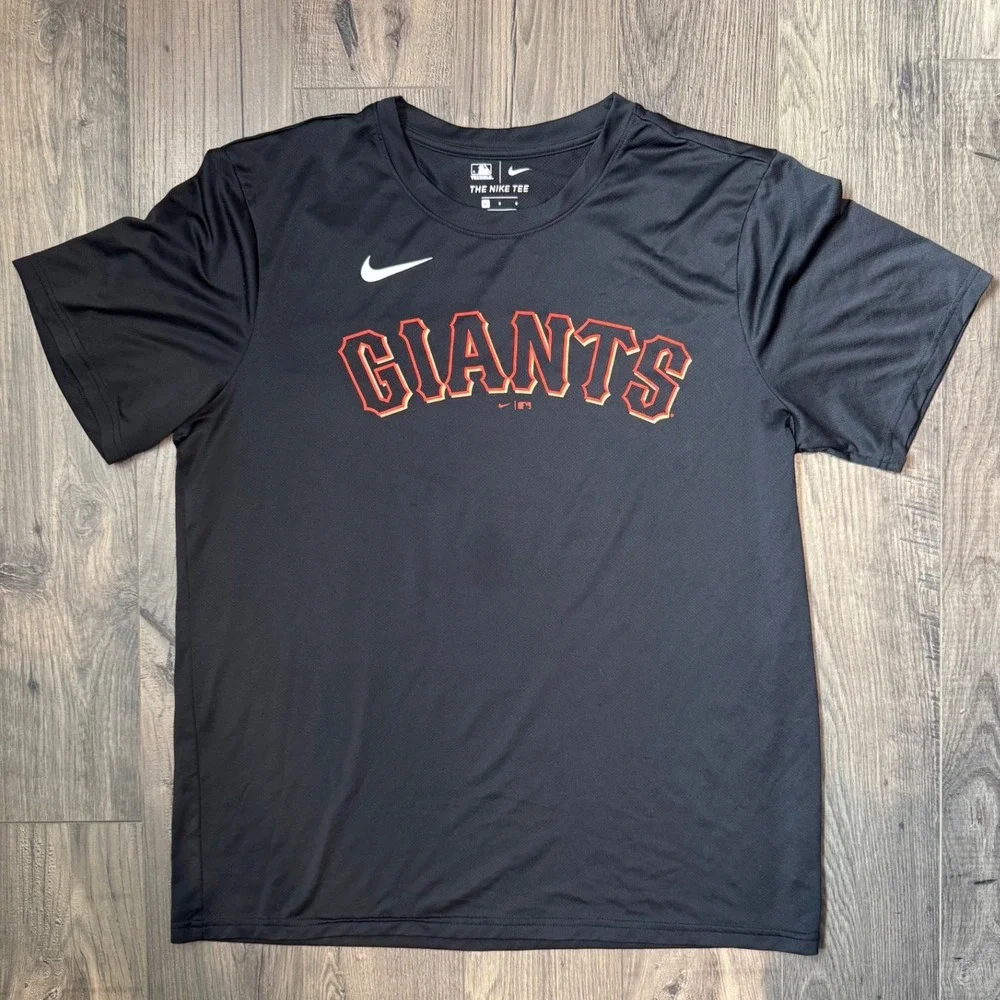 Nike Mens San Francisco Giants Black Team MLB The Nike Tee T Shirt Size L‎